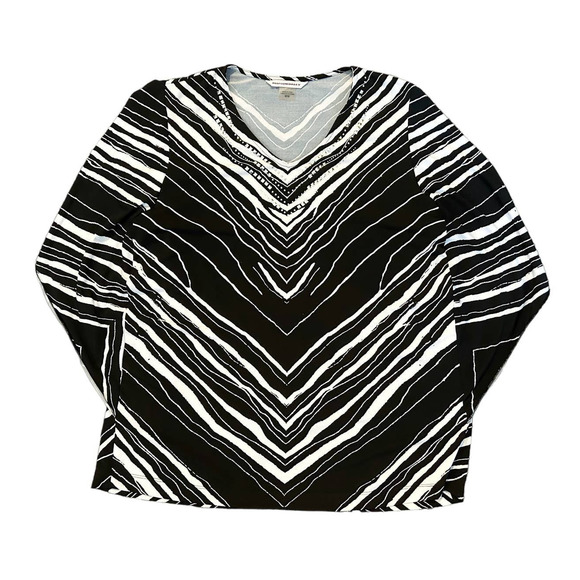 🛍️ Allison Daley Poncho Style Top Rhinestone Detail Womens Size M - Picture 1 of 7
